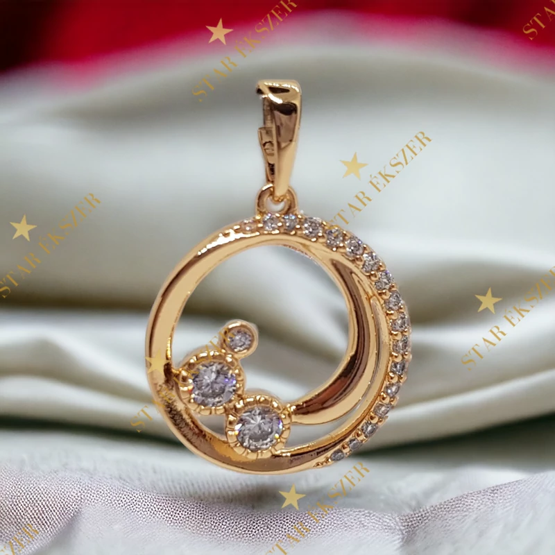 Anke Antiallergén Gold Filled köves medál 
