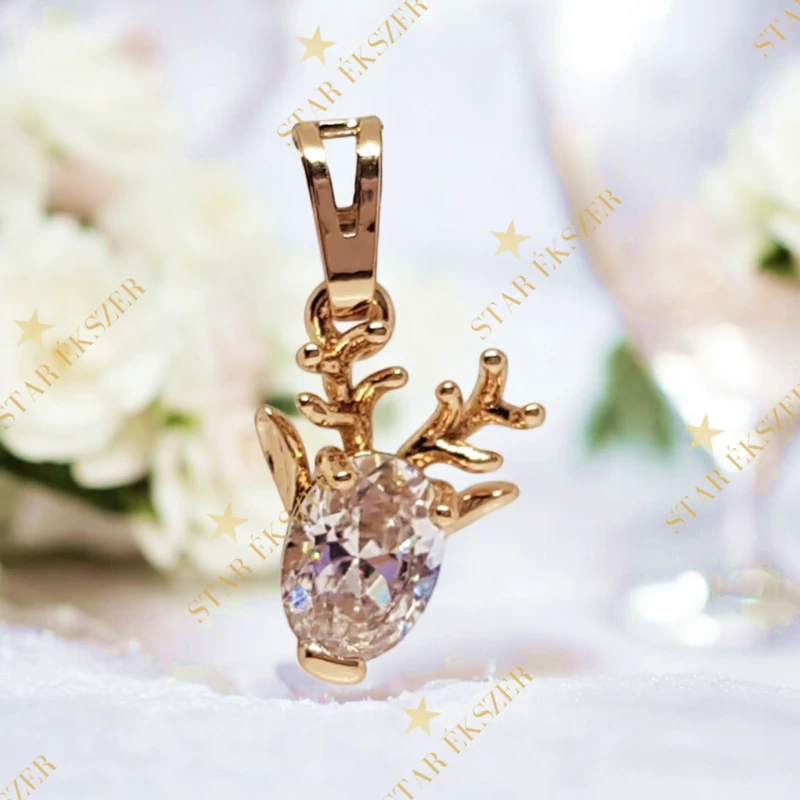 Rénszarvas18K Gold Filled antillergén medál