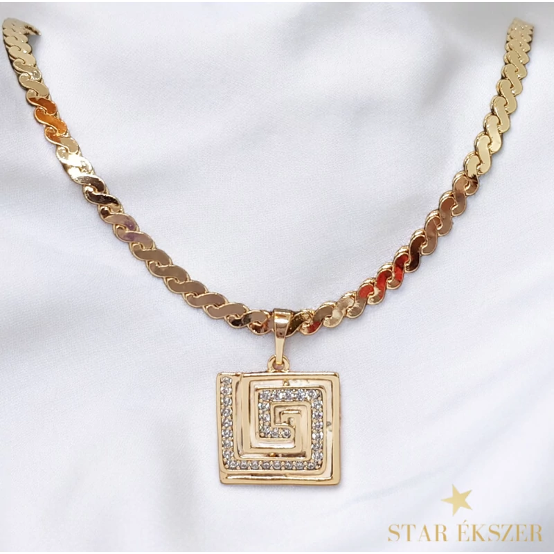 Greti Gold Filled antiallergén görög medálos nyaklánc 60cm