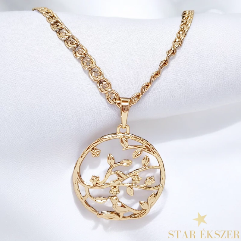Kiara Gold Filled Nyaklánc madaras medállal 60cm
