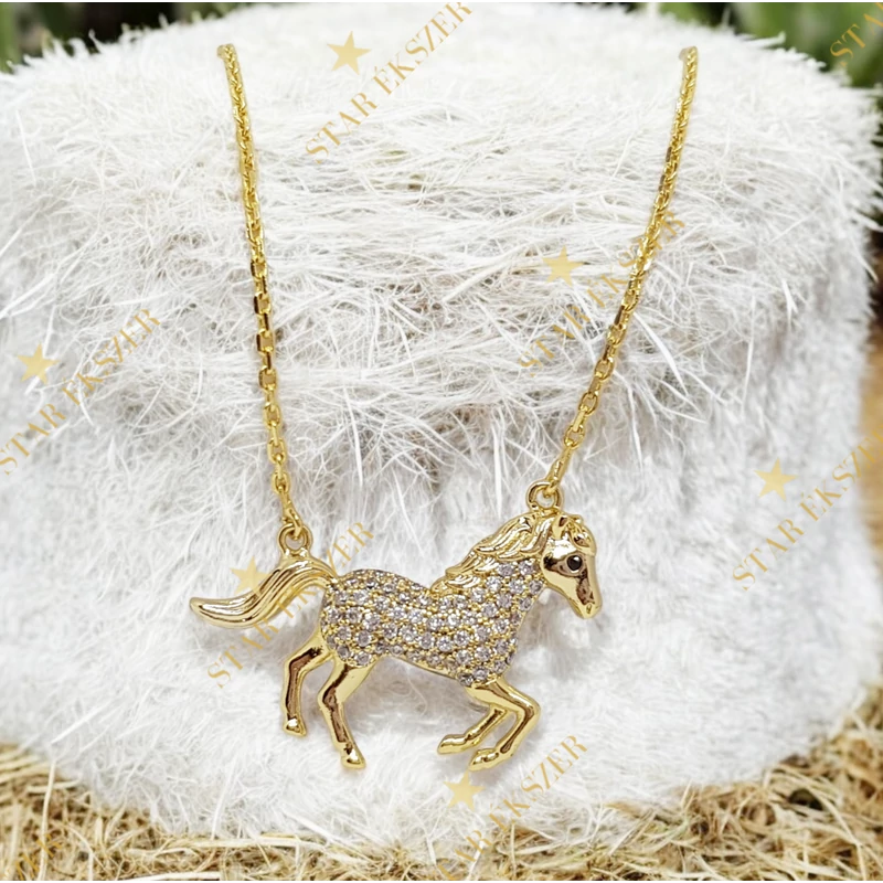 Paripa 14K Gold Filled antiallergén lovas nyaklánc 50cm