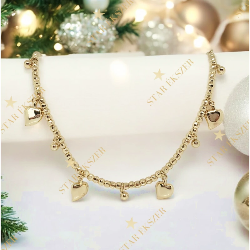 Natalia 14K Gold Filled antiallergén több medálos nyaklánc 45cm