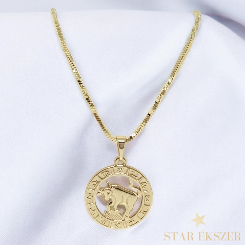 Horoszkópos 14K Gold Filled antiallergén nyaklánc 50cm Bika