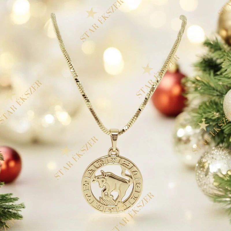 Horoszkópos 14K Gold Filled antiallergén nyaklánc 50cm Bika