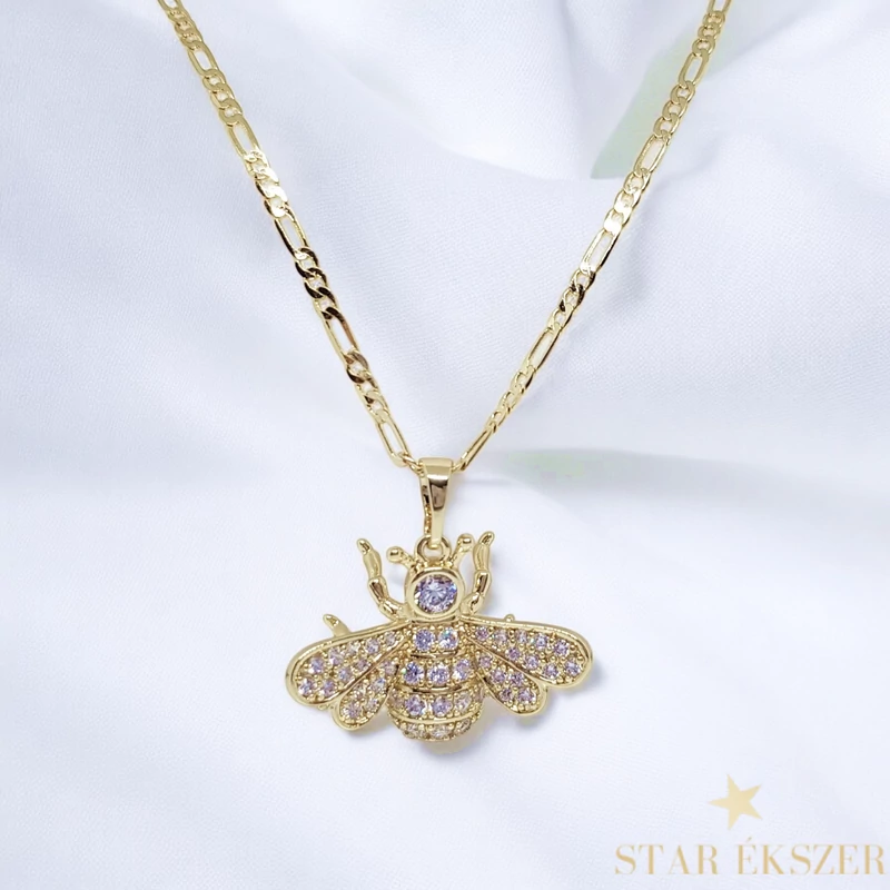 Bee 14K Gold Filled antiallergén méhecskés nyaklánc 45cm