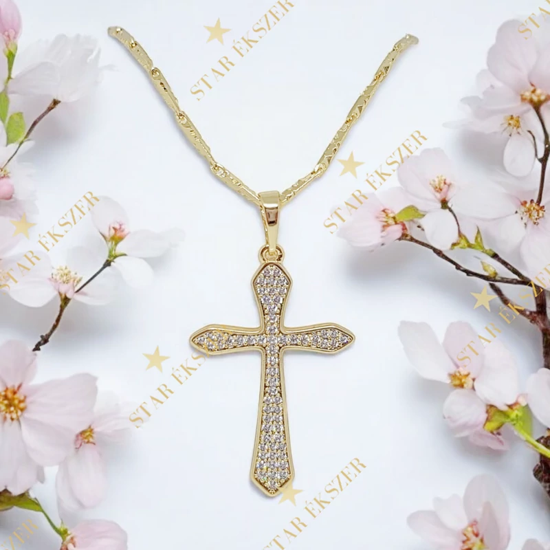Arboga 14K Gold Filled antiallergén keresztes nyaklánc 45cm