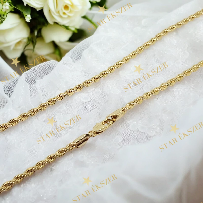 Berta 14K Gold Filled antiallergén csavart Nyaklánc 45cm