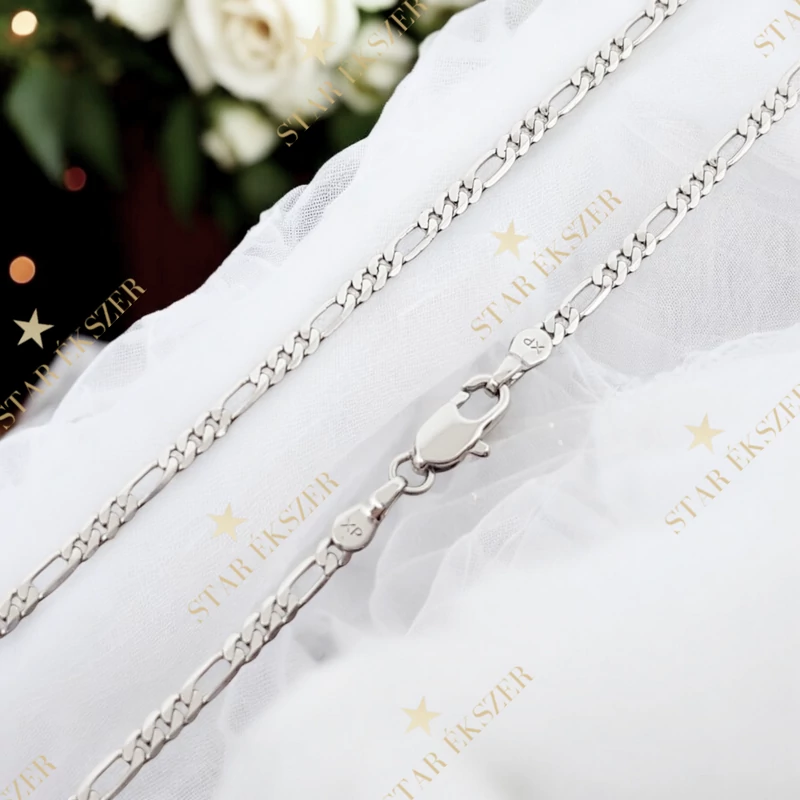 Figaro White Gold Filled antiallergén férfi nyaklánc 60cm