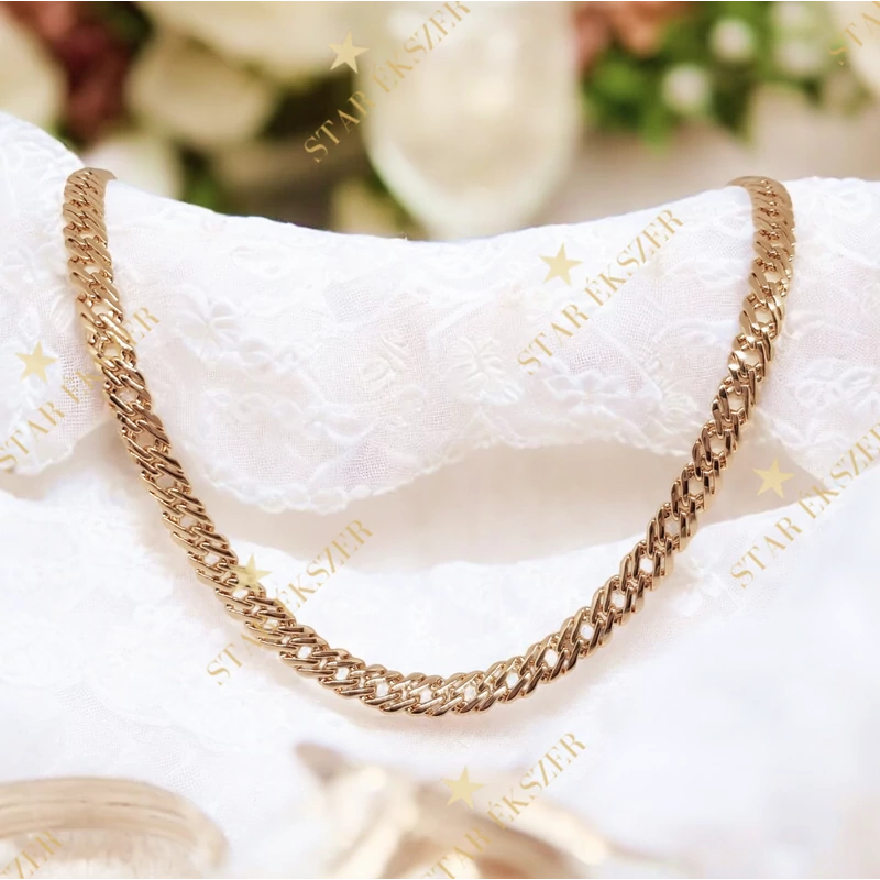 Halszálkás 18K G.F antiallergén nyaklánc 50cm/4mm