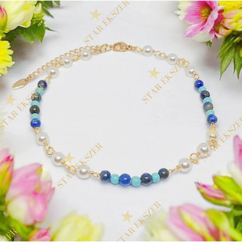 Bruna 18K GF. antiallergén bokalánc 23+5cm
