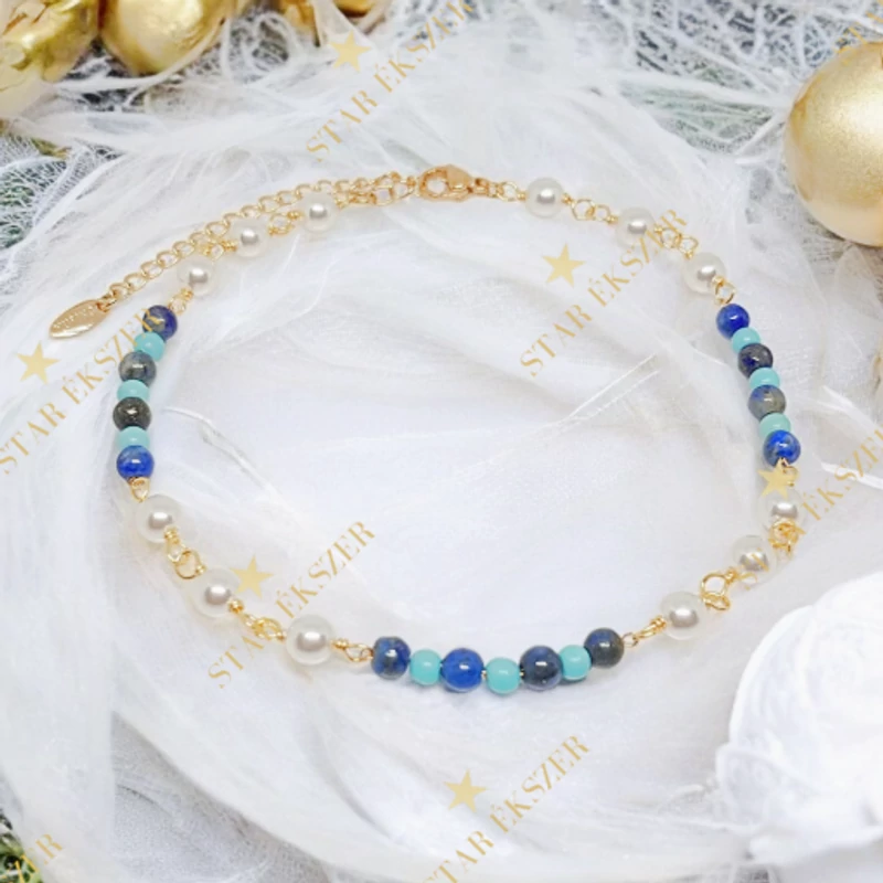 Bruna 18K GF. antiallergén bokalánc 23+5cm