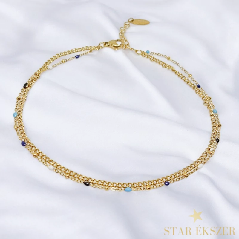Alesia 14K G.F. antiallergén dupla bokalánc 24+3cm