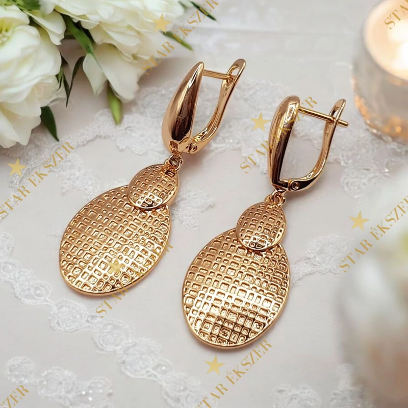 Anni 18K antiallergén lógós fülbevaló