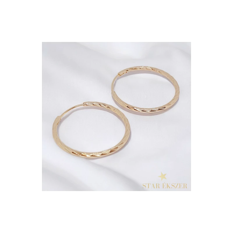 Ayane 18K GF. antiallergén karika fülbevaló 3cm
