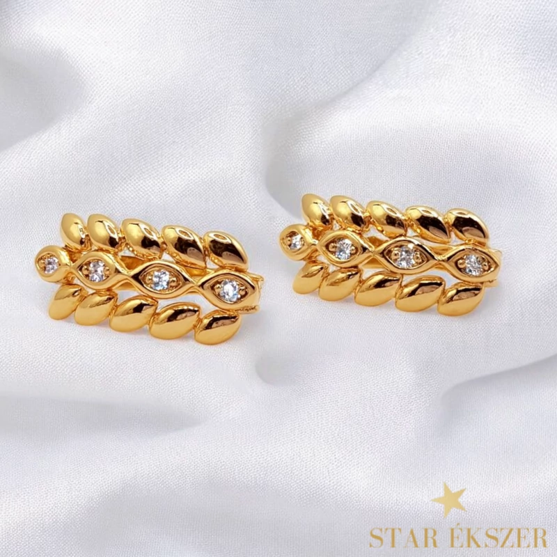 Canberra 18K antiallergén fülbevaló