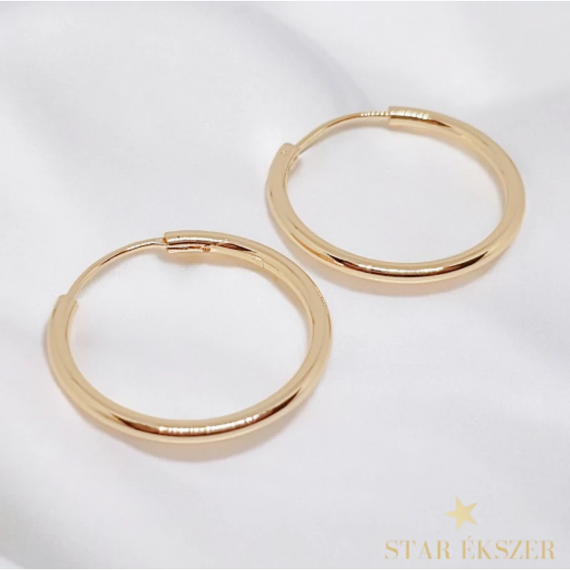 Ester 18K GF. antiallergén karika fülbevaló 2,5cm