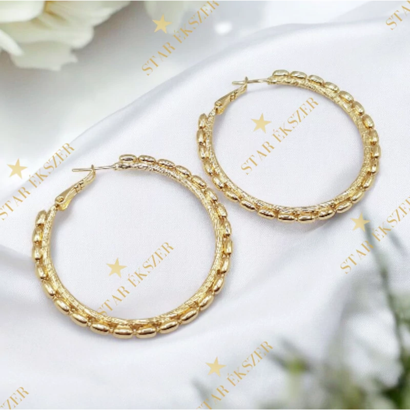 Isola 14K antiallergén karika fülbevaló 5cm