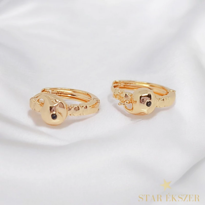 Kenza 18K GF. antiallergén delfines fülbevaló 