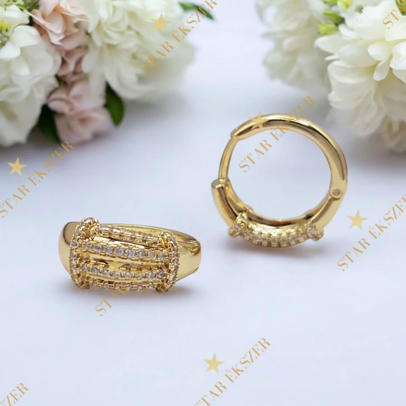 Lusaka 14K antiallergén fülbevaló