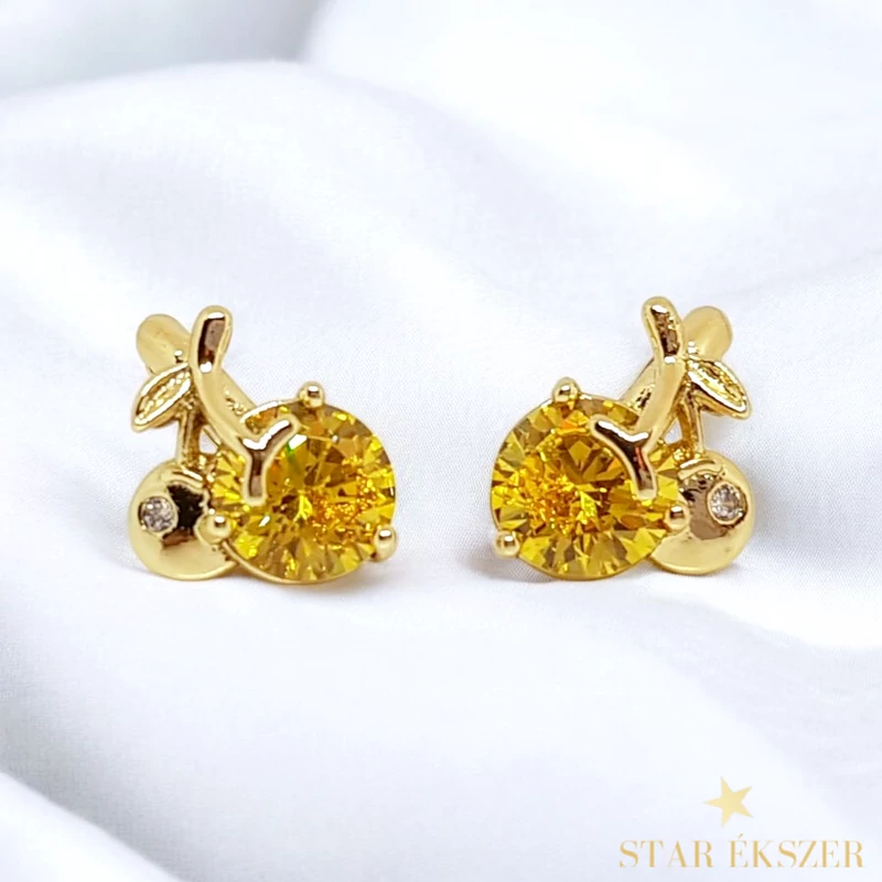 Naxos 14K antiallergén kislány fülbevaló sárga