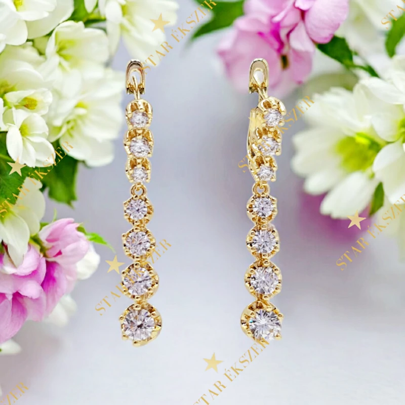 Nojka 14K antiallergén köves fülbevaló