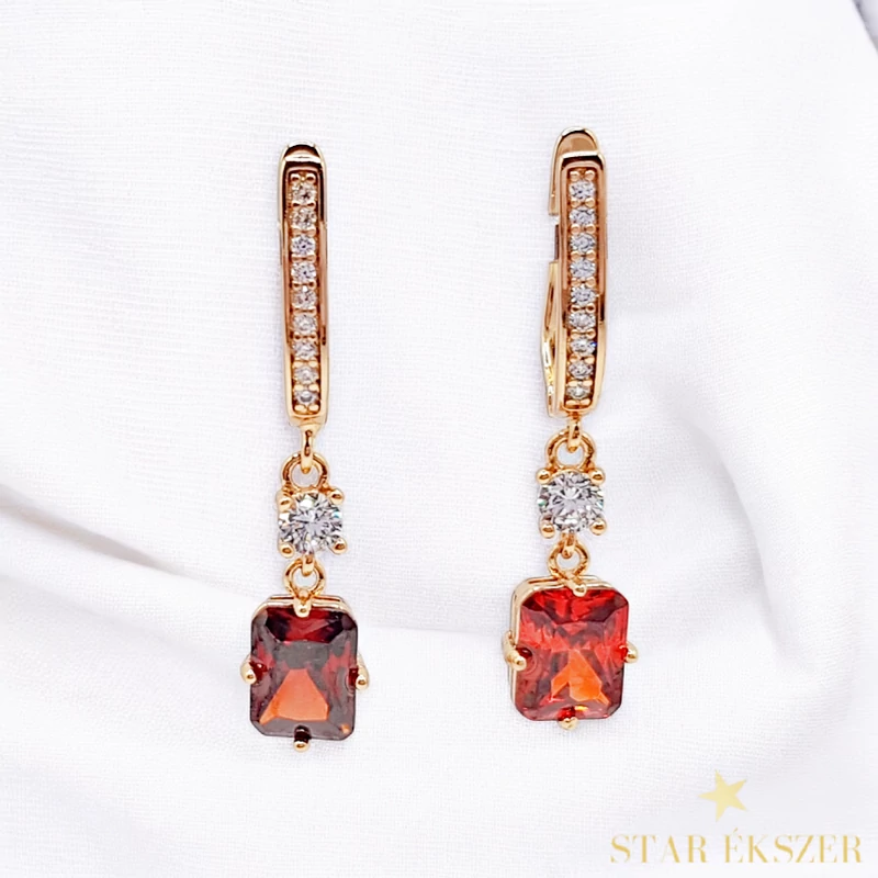 Solene 18k antiallergén köves fülbevaló