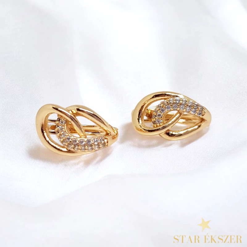 Lucca 18K antiallergén fülbevaló