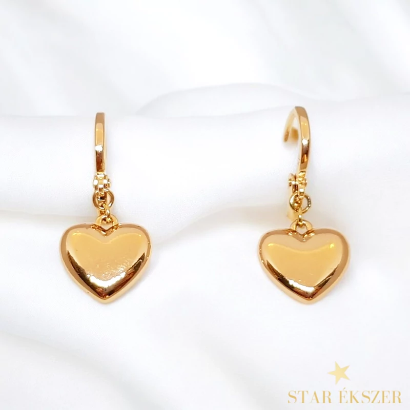 Delos 18K GF. antiallergén szíves fülbevaló