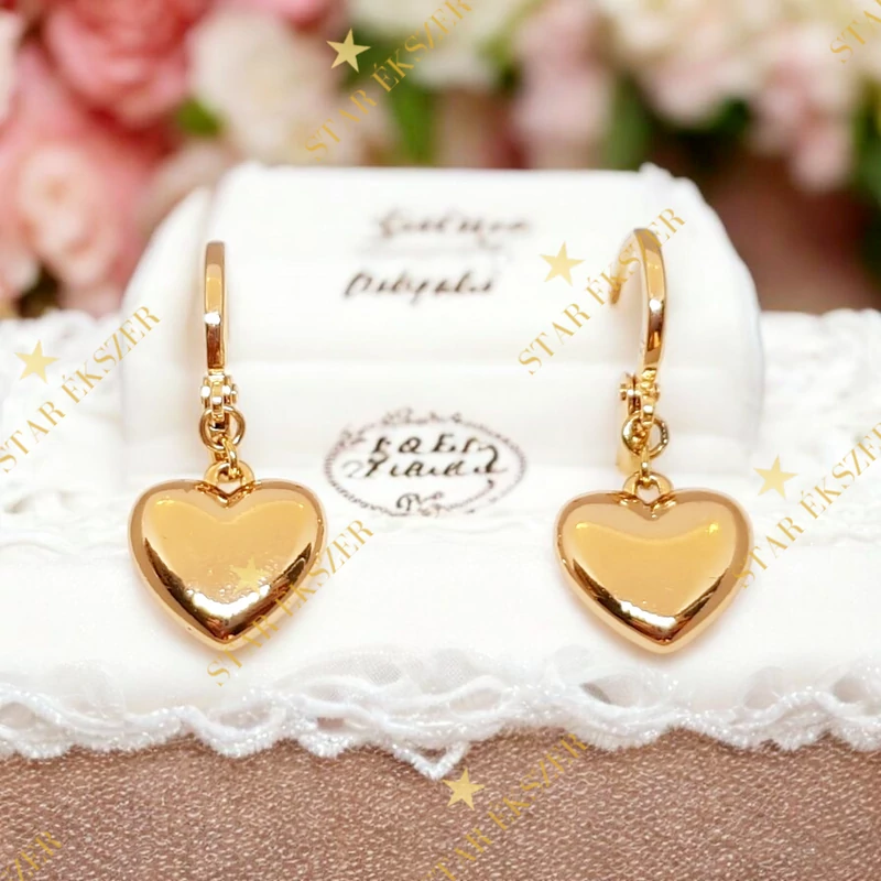 Delos 18K GF. antiallergén szíves fülbevaló