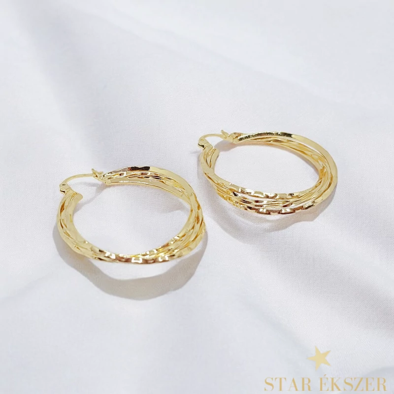 Ivona 14K GF. antiallergén karika fülbevaló 4cm