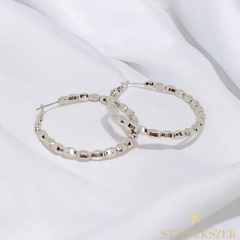 Forli White GF. antiallergén karika fülbevaló 4cm