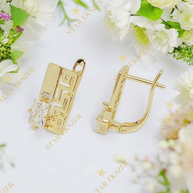 Nori 14K GF. antiallergén görög fülbevaló