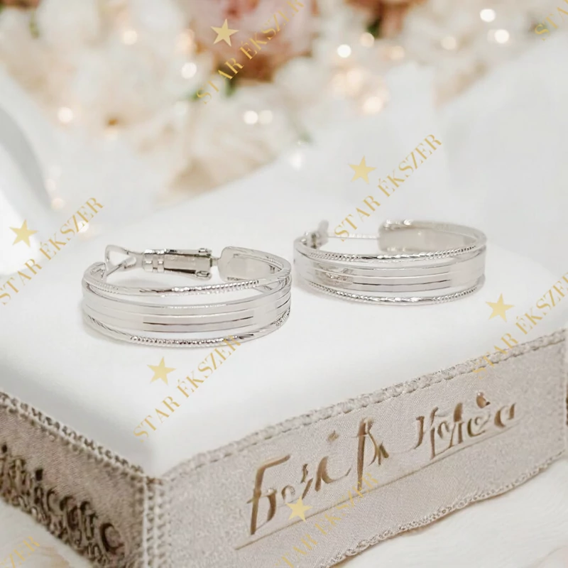 Ellus White GF. antiallergén karika fülbevaló 2,5cm