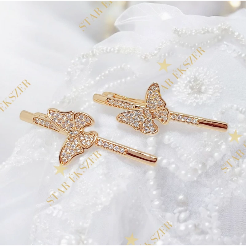 Melisa 18K GF. antiallergén pillangós fülbevaló