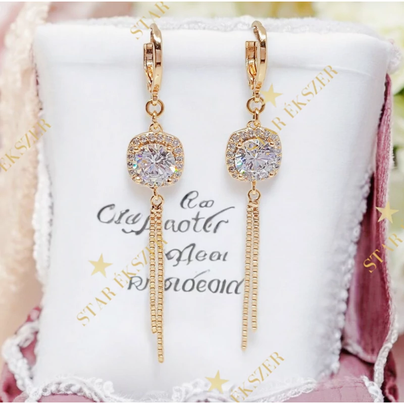 Milena 18K GF. antiallergén fülbevaló