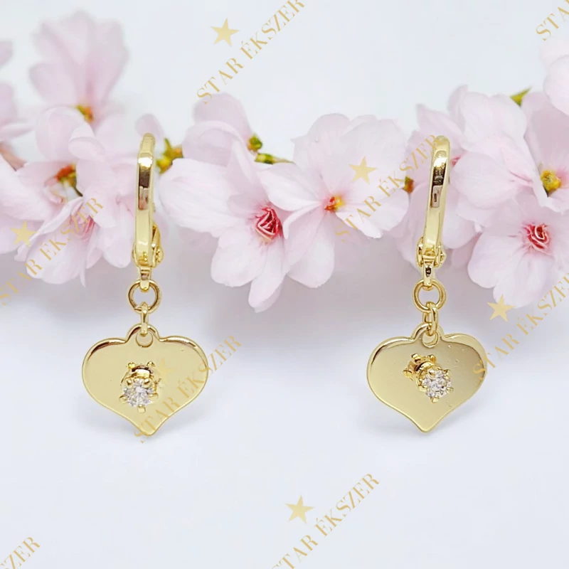 Adeline GF. antiallergén szíves fülbevaló