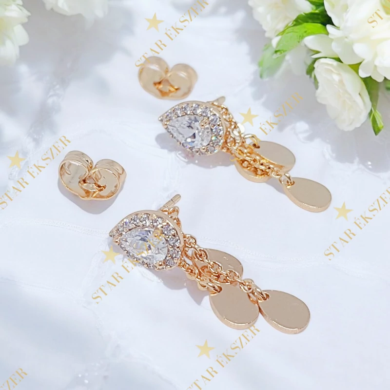 Lucy 18K GF. antiallergén fülbevaló