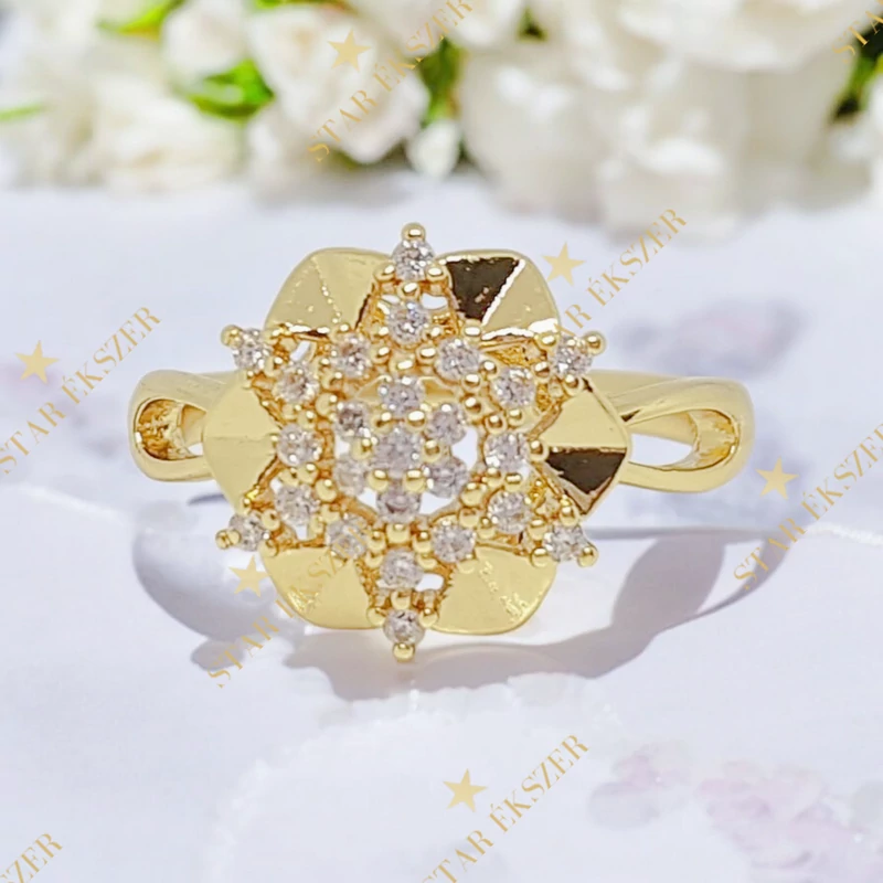 Adora 14K antiallergén csillag gyűrű 54-es méret