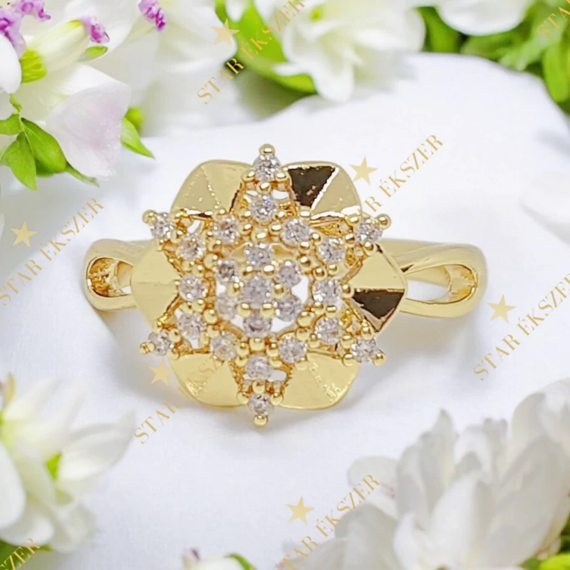 Adora 14K antiallergén csillag gyűrű 54-es méret