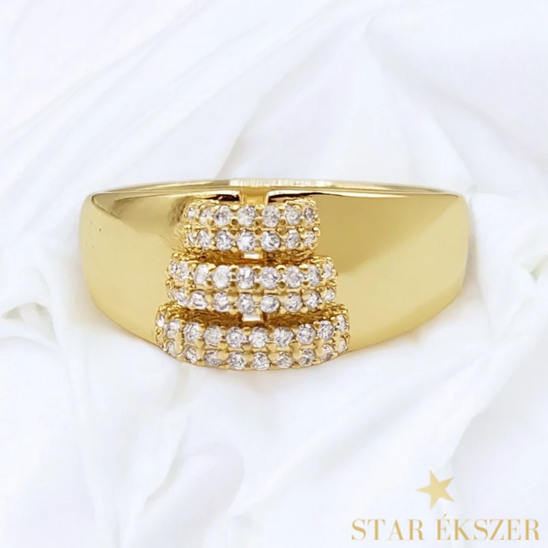 Almina 14K antiallergén gyűrű 54-es