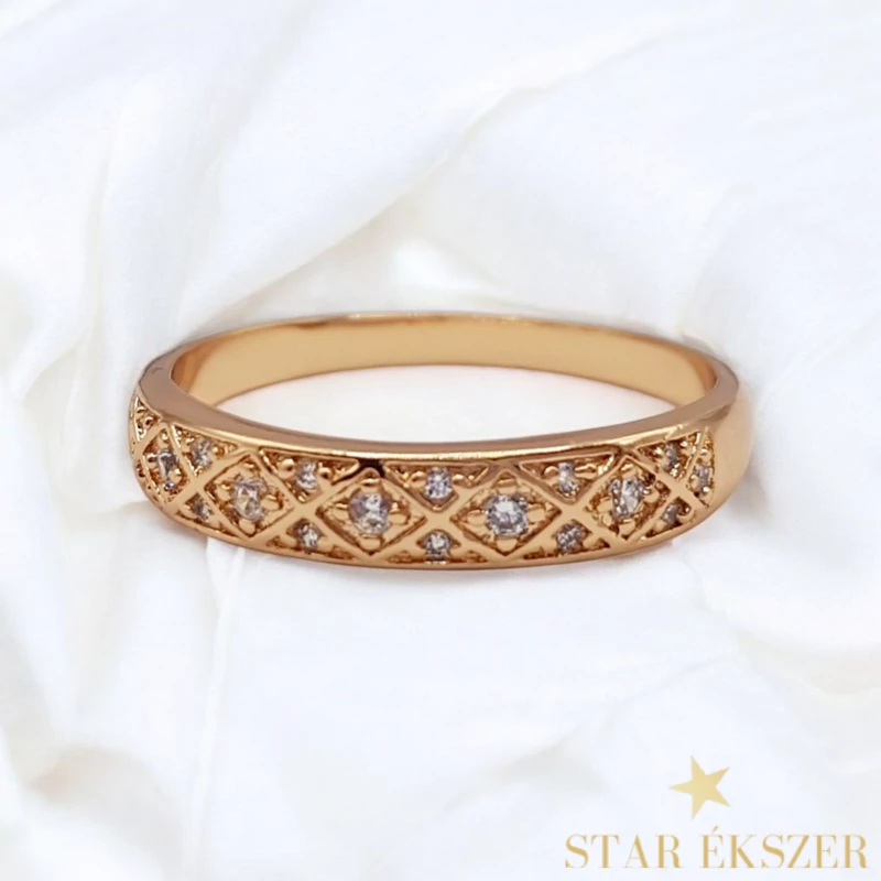 Arelé 18K antiallergén gyűrű 59-es