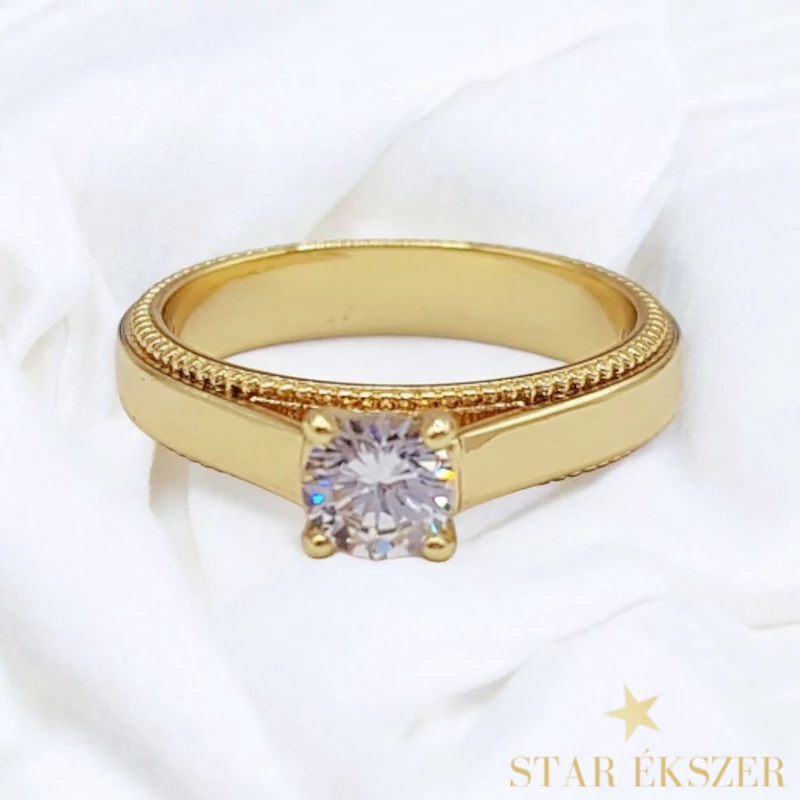 Arien 14K antiallergén köves gyűrű 54-es