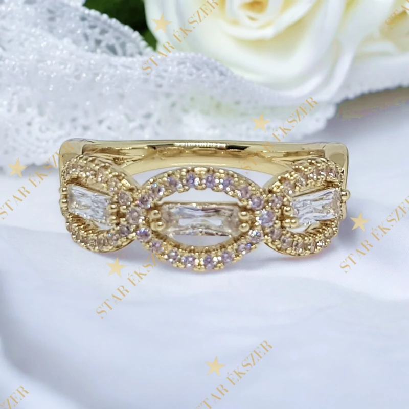 Lenke 14K GF. antiallergén gyűrű 54-es