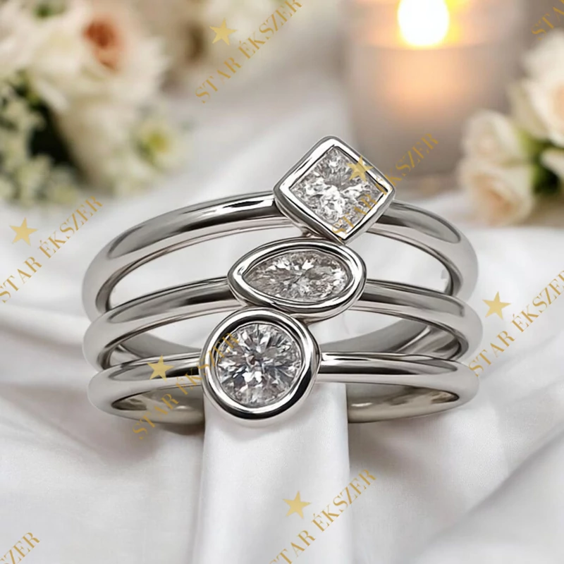 Elyra White antiallergén gyűrű szett 59-es