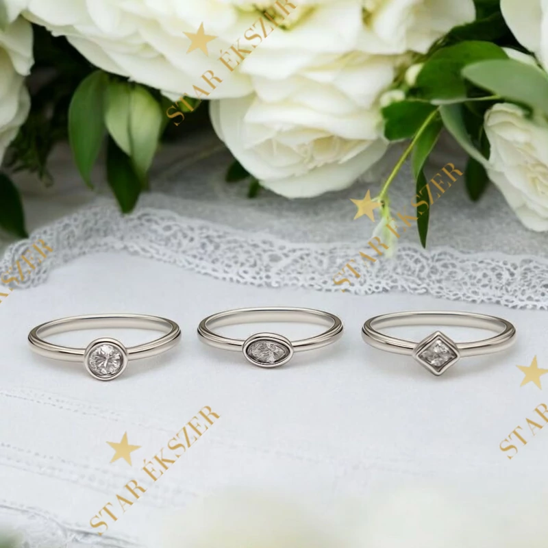 Elyra White antiallergén gyűrű szett 59-es