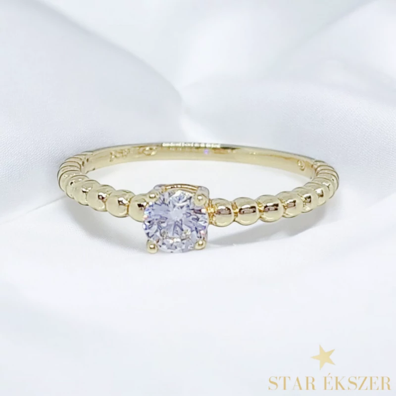 Hazel 14K GF. antiallergén gyűrű 57-es