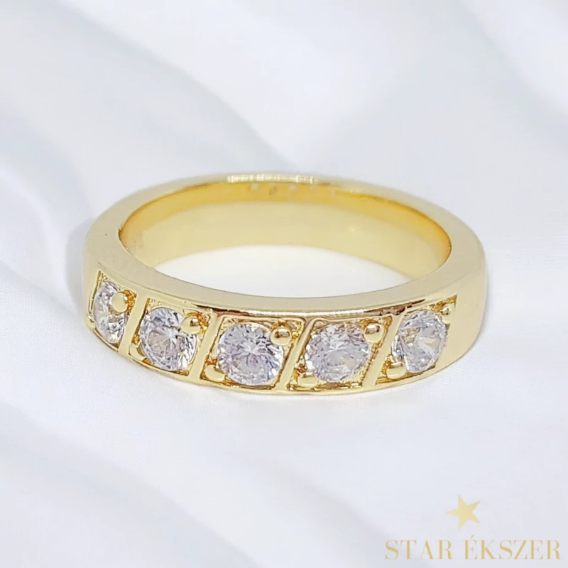 Stella 14K GF. antiallergén gyűrű 57-es