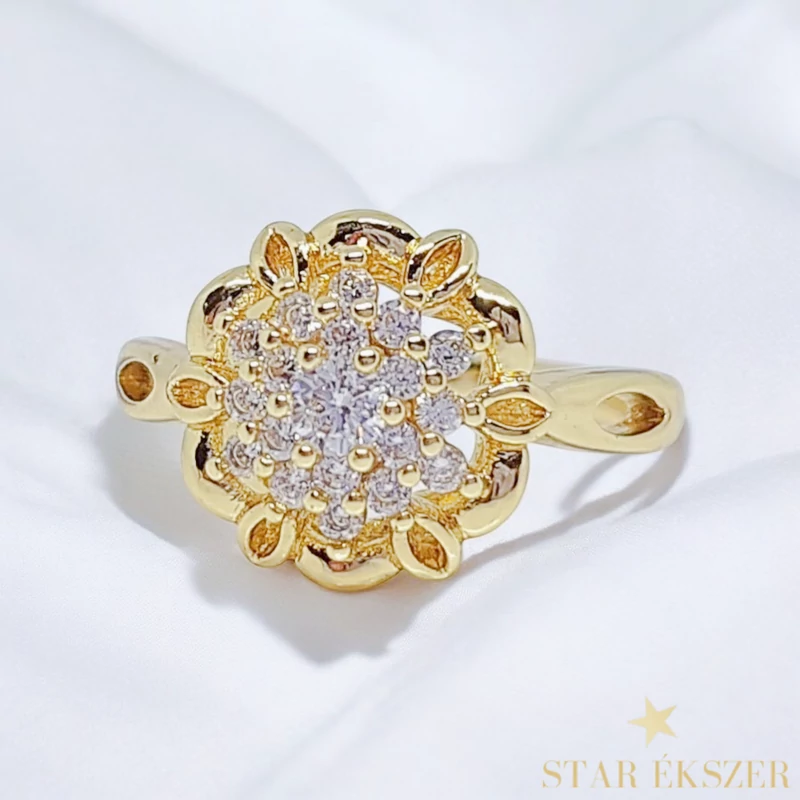 Luna 14K GF. antiallergén gyűrű 57-es