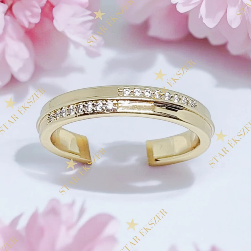 Lily 14K GF. antiallergén gyűrű 54-es