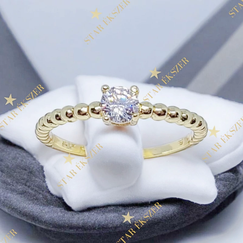 Hazel 14K GF. antiallergén gyűrű 57-es